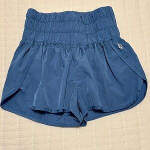 Free People FP Movement The Way Back Home High Waisted Shorts - Blue Sz Medium